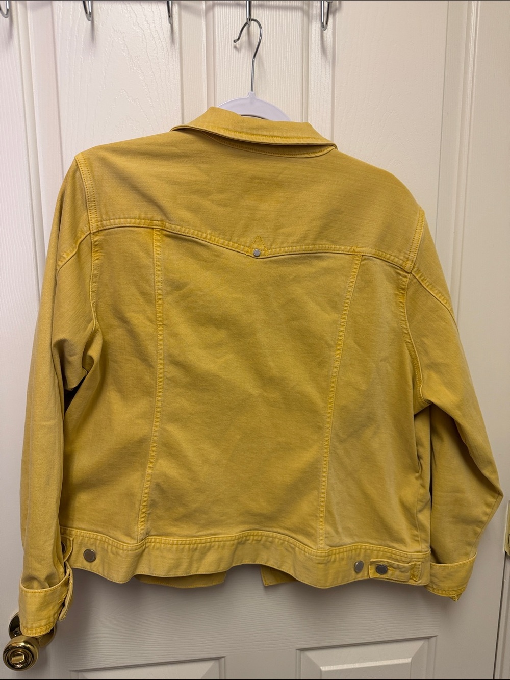Liverpool Yellow Denim Jacket with Button Front - Picture 4 of 4